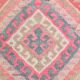 3x13 Soft Pink Turkish Vintage Runner Rug, 94x404Cm