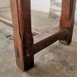 Paire de bancs anciens en chêne