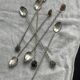 Large twisted spoons with semi-precious stones