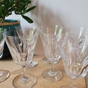 Set of 7 Baccarat Côte d'Azur wine glasses