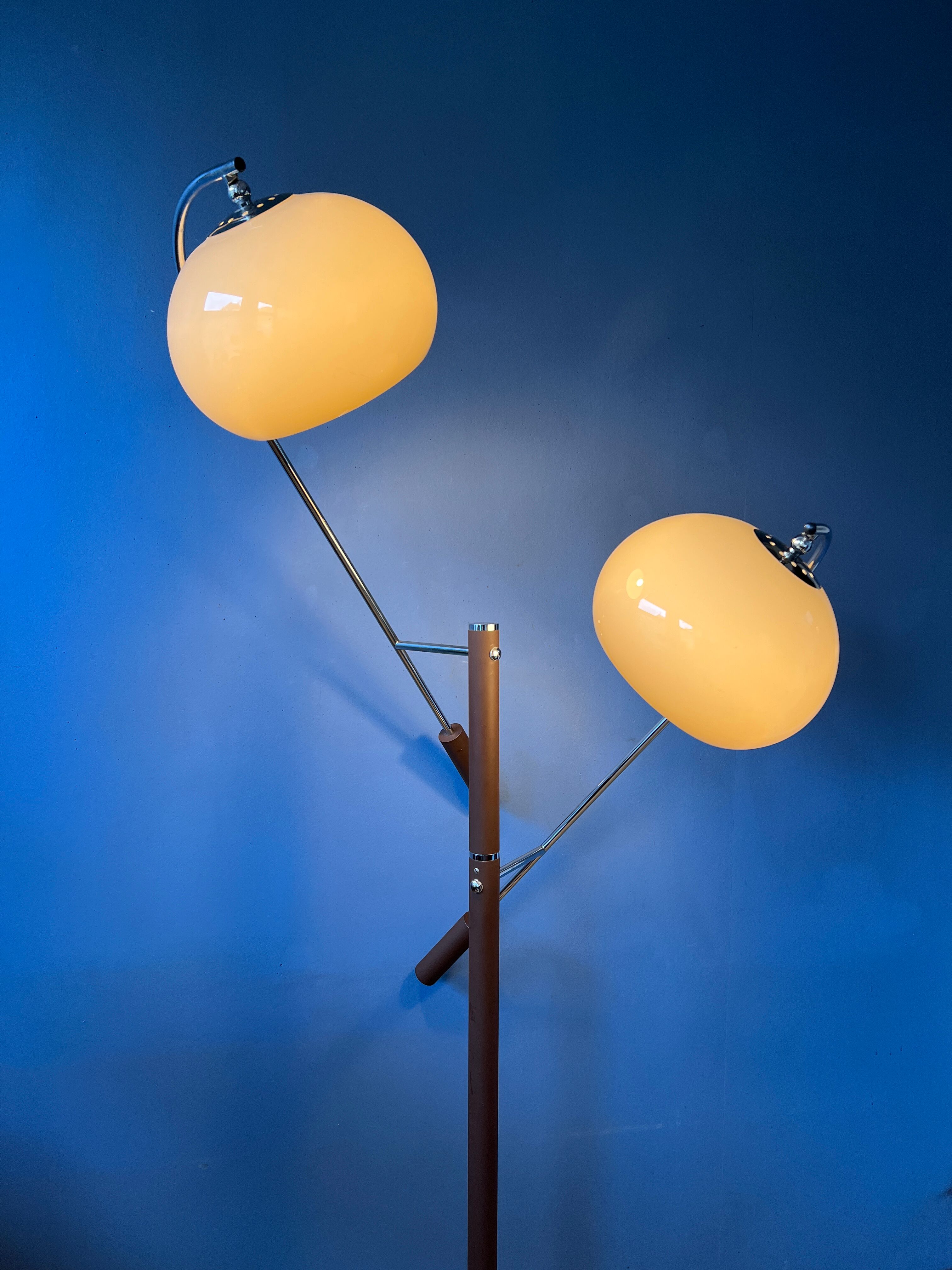 Vintage dijkstra mushroom swing arm space age floor lamp