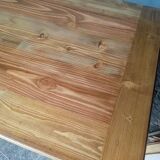 Large family bistro table with wooden top 190cm
