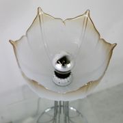 Lamp "space age". glass reflector, metal base. Circa 1970