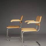 Fauteuils Cesca de Marcel Breuer. Italie, années 1960. Lot de 2