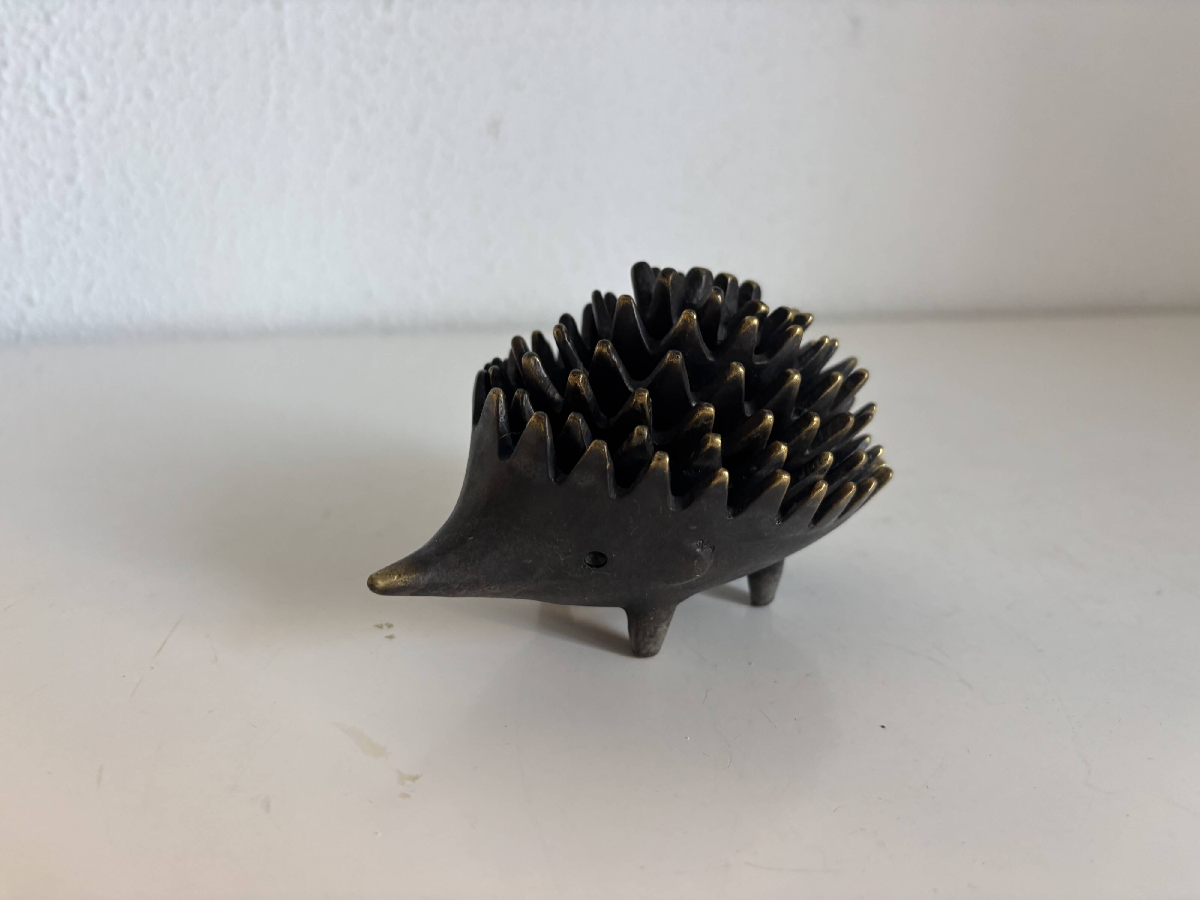 Vintage 1950 hedgehog ashtrays by Walter Bosse for Hertha Baller