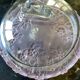 W.Germany crystal cheese cover on tray dimensions: height -15cm- diameter -22cm-