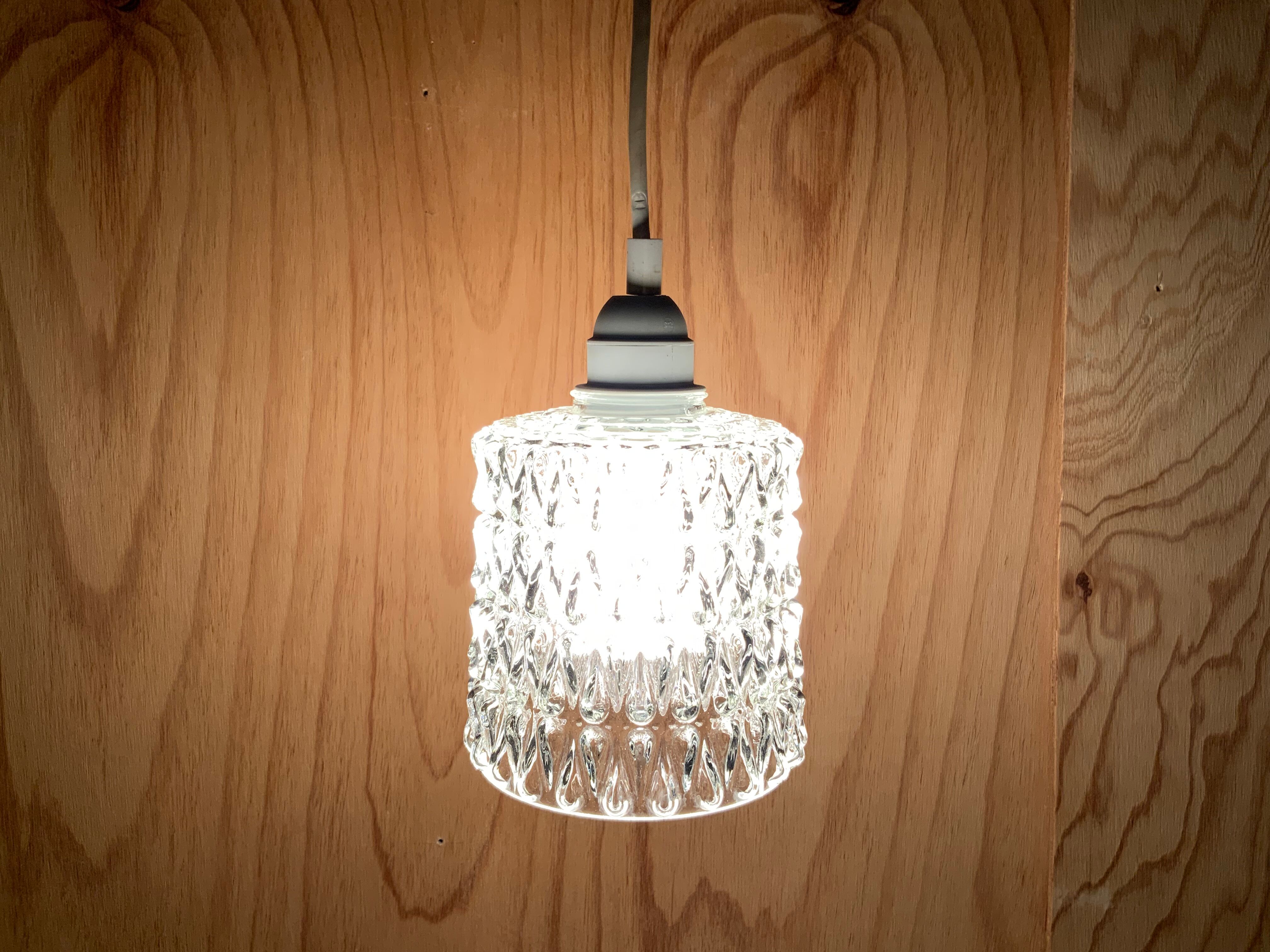 Vintage glass pendant lamp