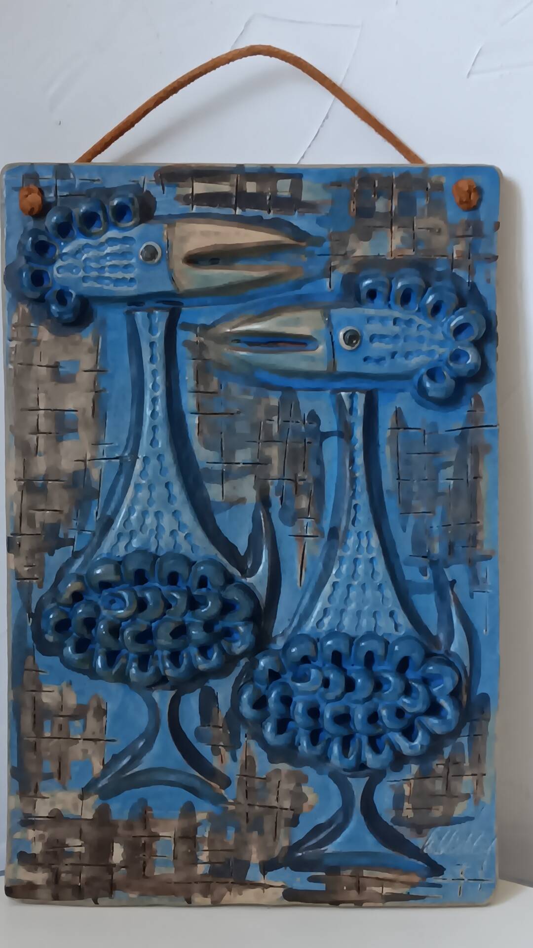 Brutalist wall plaque