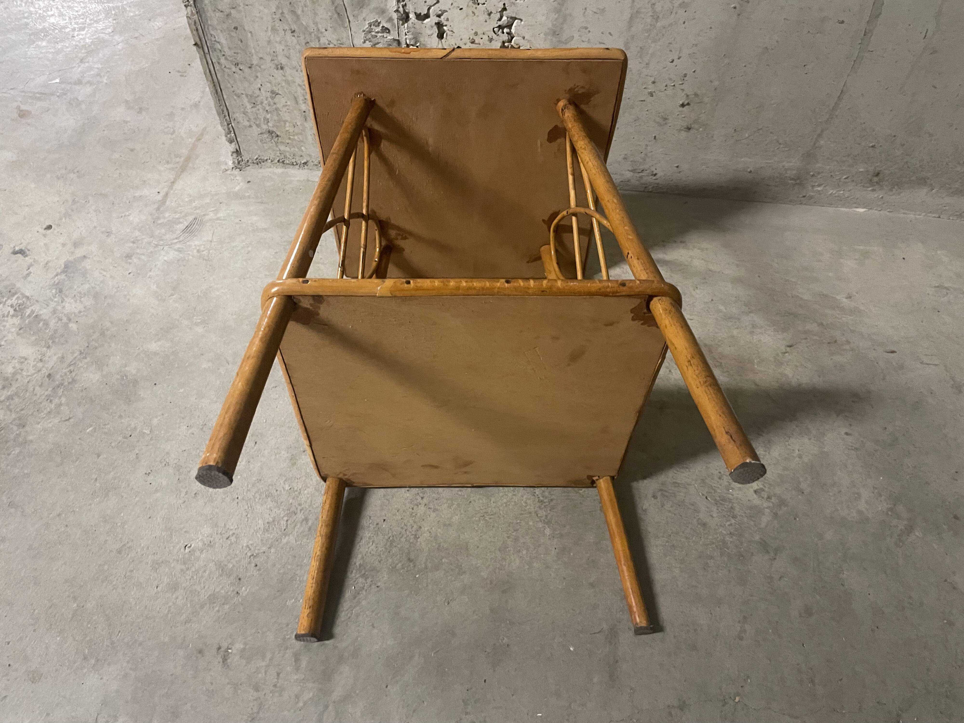 1960s rattan side table