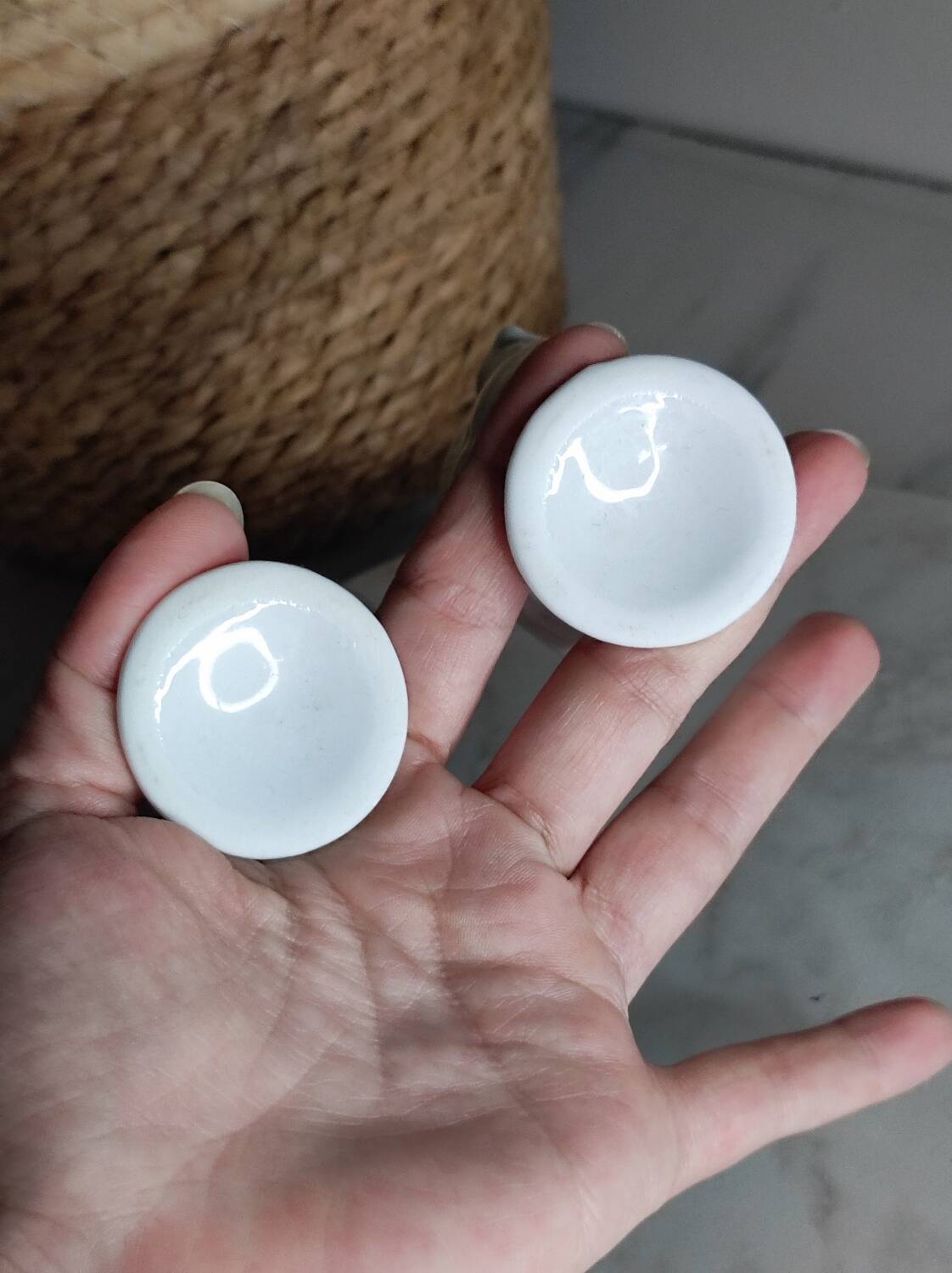 White porcelain hen egg cups