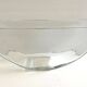 Vase Container Tealight Holder Thick Glass Hammered Half Moon Design