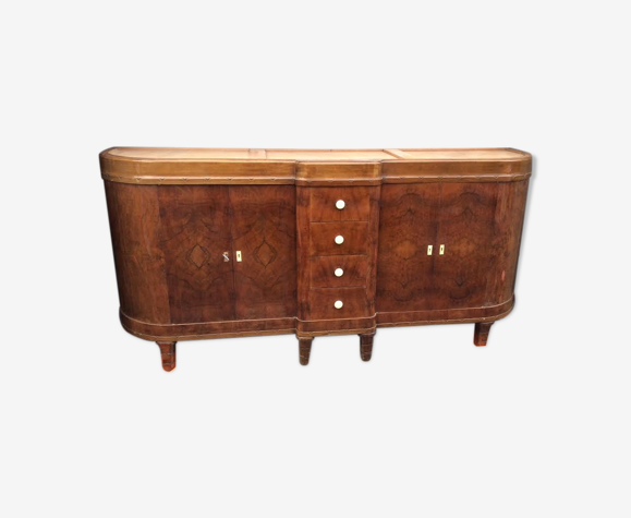 Enfilade art déco en bois et marbre