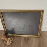 Golden frame with purple floral patterns