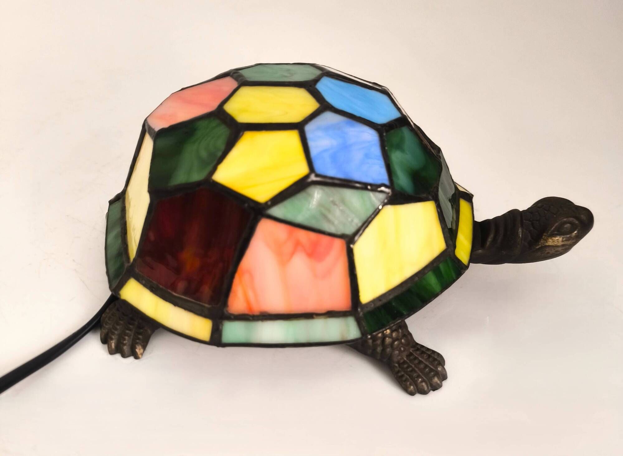 Tiffany Style lamp in the shape of a turtle from the 1980s.