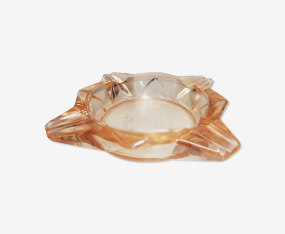 Cendrier en verre rosé