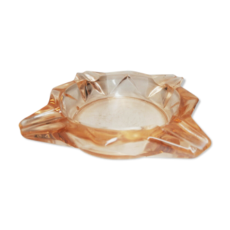 Pink glass ashtray