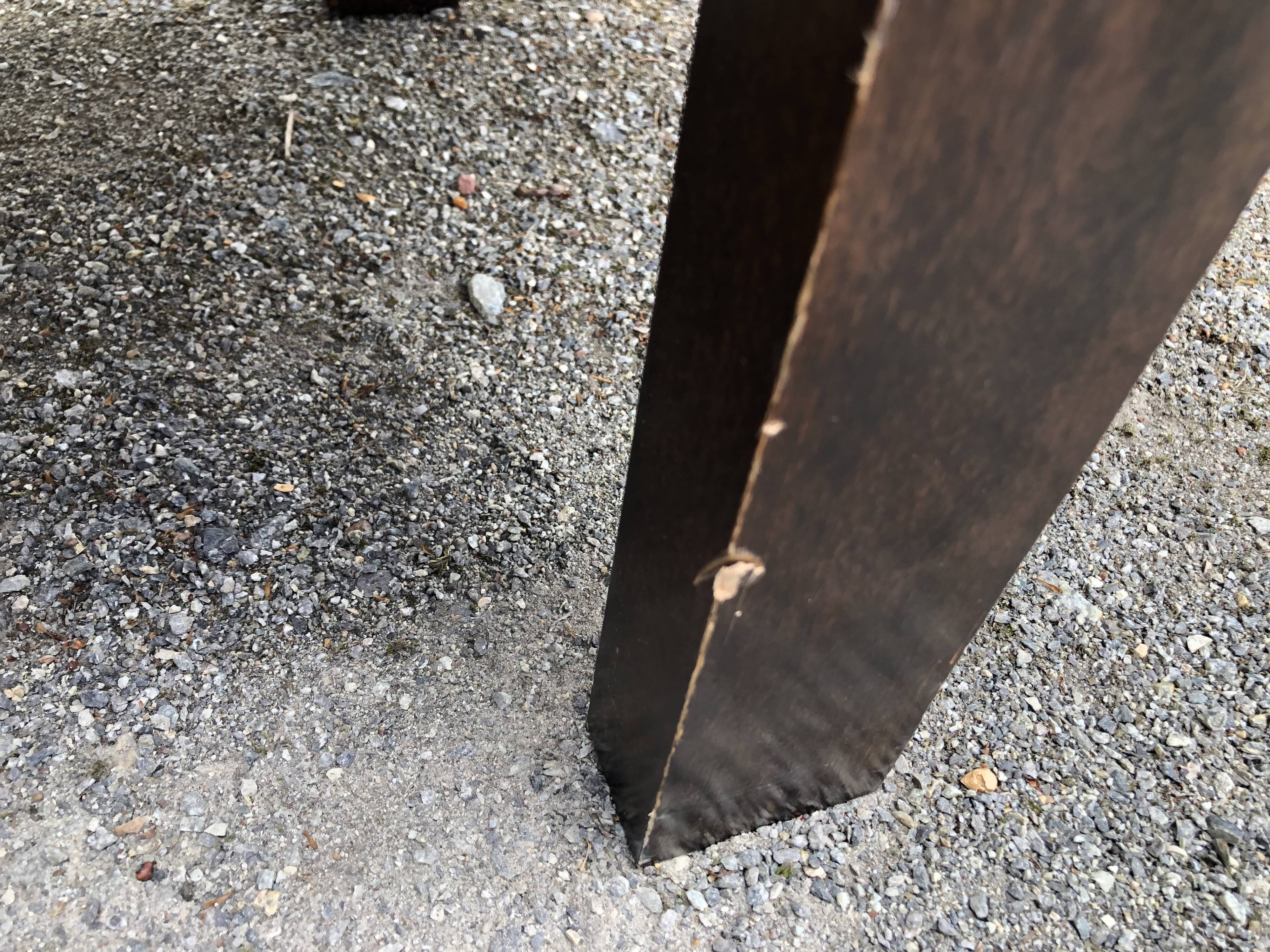 Vintage ceramic coffee table with herbarium decorations by Roger Capron, solid beech base.