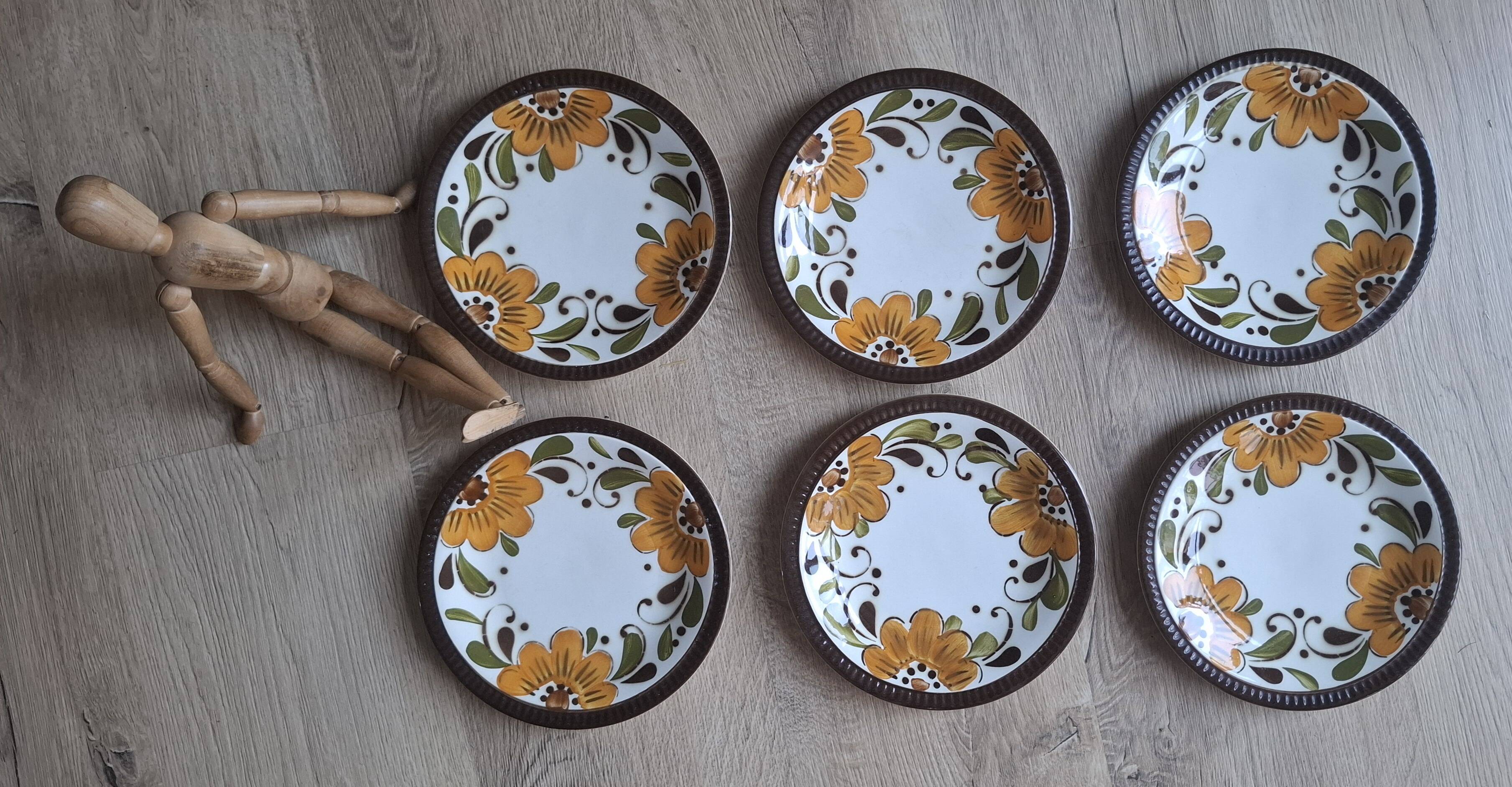Set of 6 Paradisio dessert plates Boch 1966