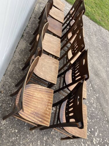 Set de 12 chaises bistrot luterma 1920