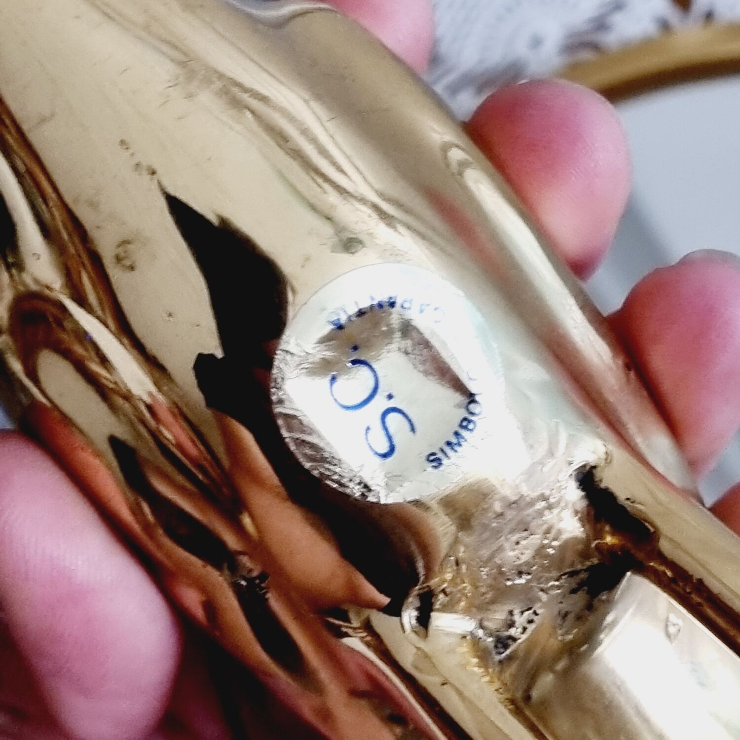 Ibis heron gilded brass