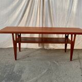 Scandinavian teak coffee table double top