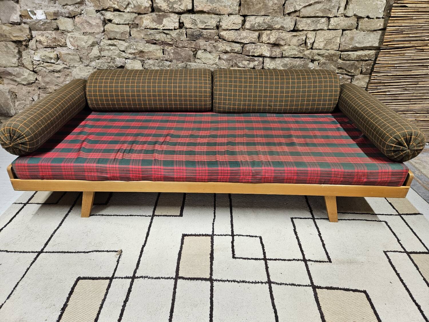 Vintage chaise longue daybed 1960"