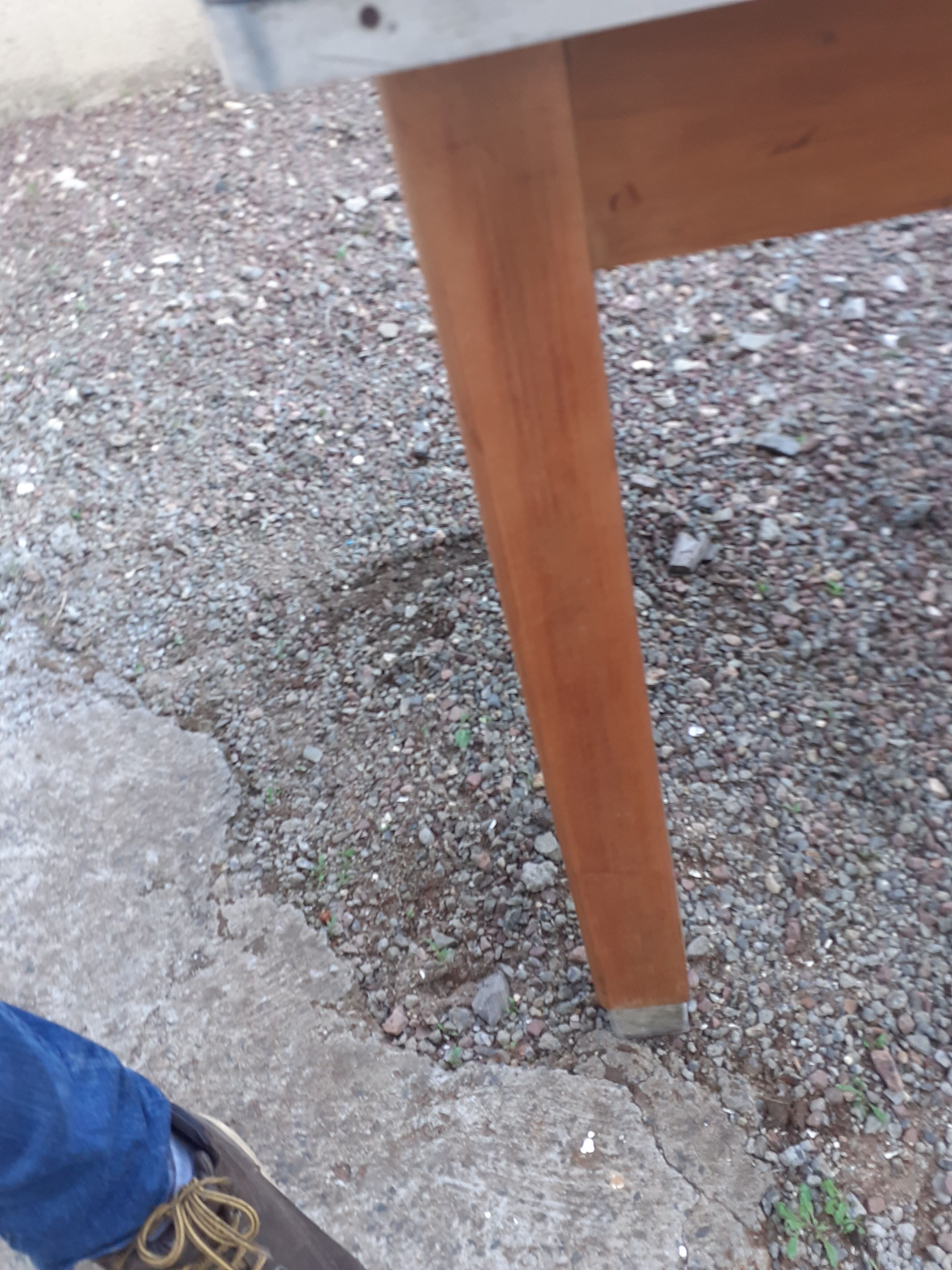 Vintage wooden formica kitchen table