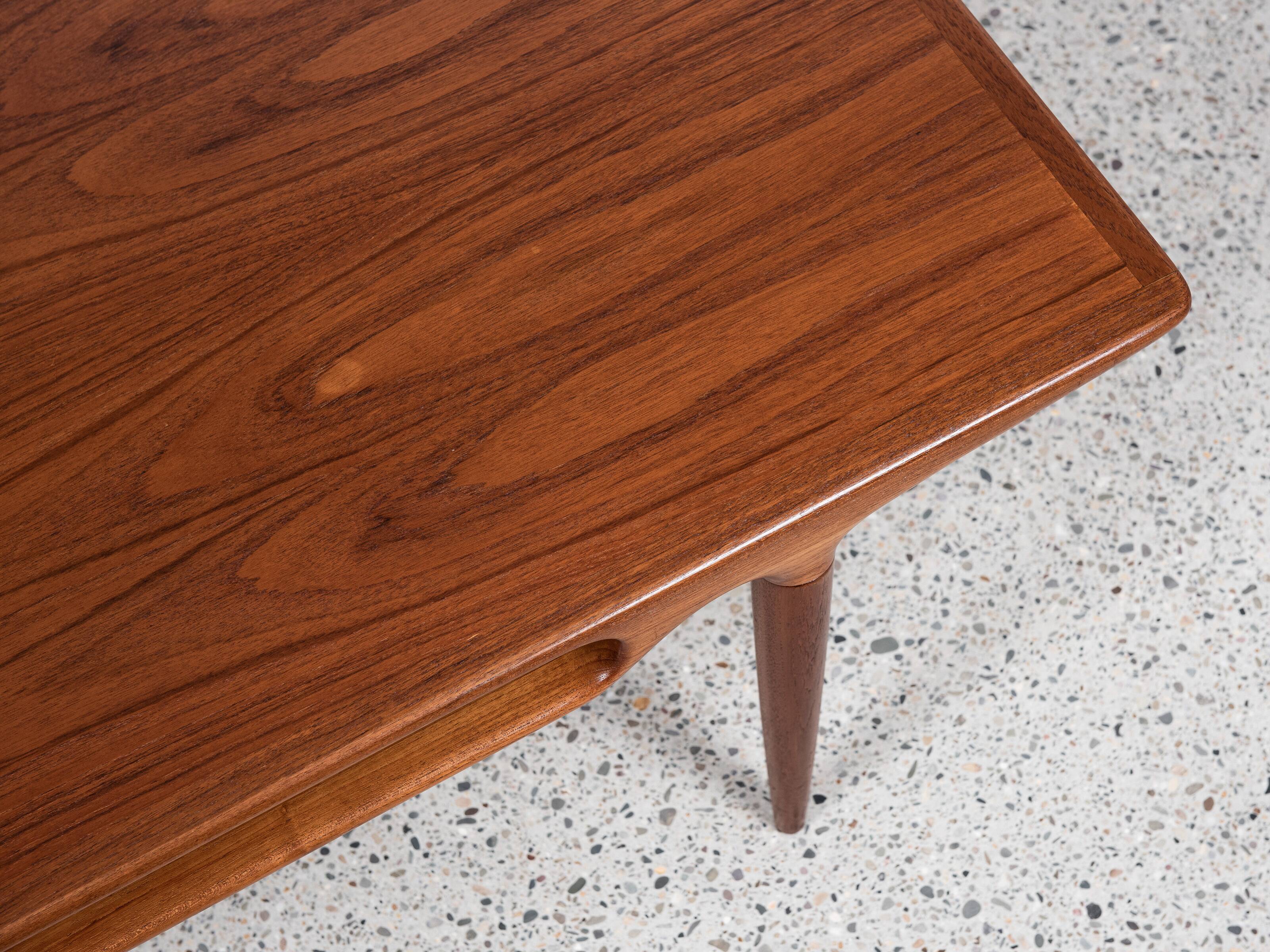 Midcentury Danish coffee table in teak by Johannes Andersen for Silkeborg
