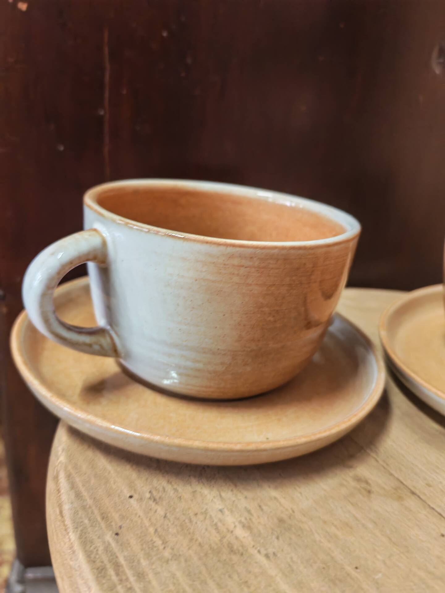 Paire de tasses en grès émaillé  vintage 1970