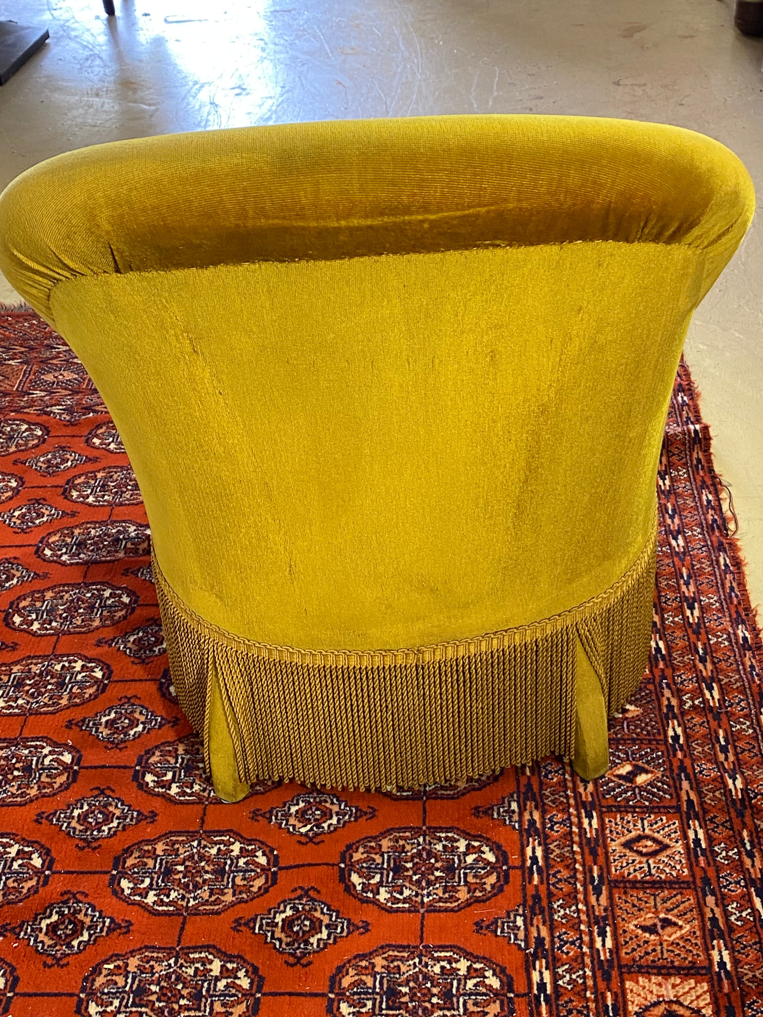 Toad armchair style Napoleon III Mustard