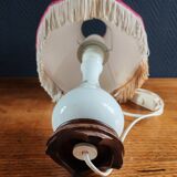 Porcelain table lamp with floral decoration
