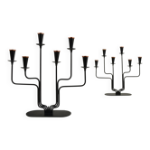 Pair of Six-Candle Candelabras — Gunnar Ander for Ystad-Metall, Sweden, 1960s