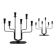 Pair of Six-Candle Candelabras — Gunnar Ander for Ystad-Metall, Sweden, 1960s
