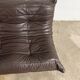 100% authentic Ligne Roset Togo 3-seater in chocolate brown original leather.