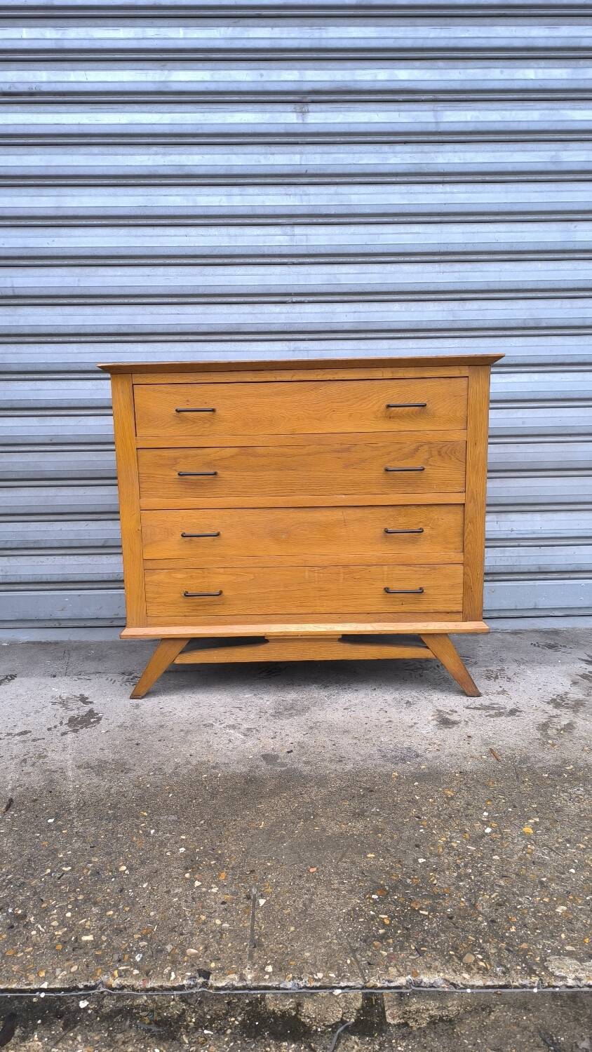 1960 compass foot chest of drawers
