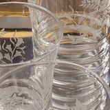 50's engraved glasses