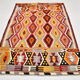 5x7 bold colorful kilim rug, 155x220cm