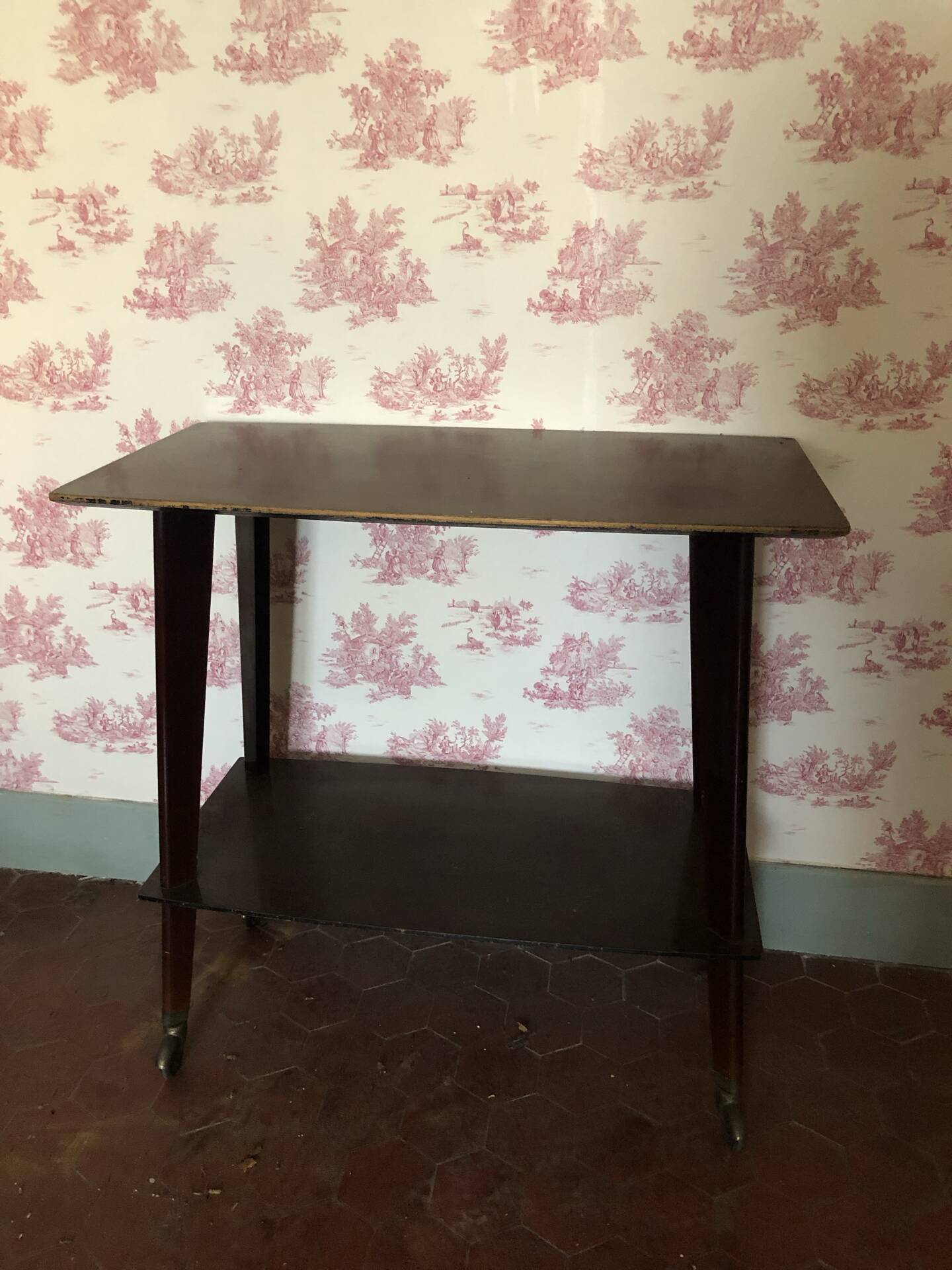 Vintage 1960s rolling console dessert table
