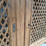 Support buffet in solid pine, zinc top, late 19th century.