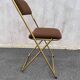 Chaise pliante dorée lafuma velours damier  60/70’s
