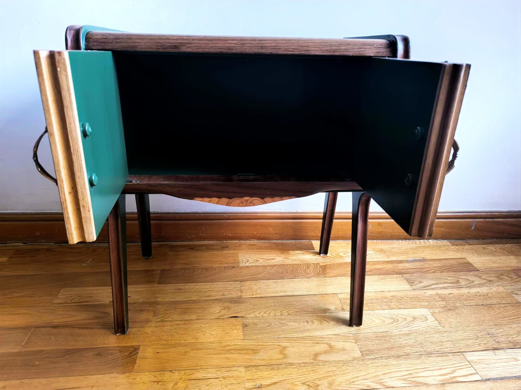 Small vintage upcycled side table