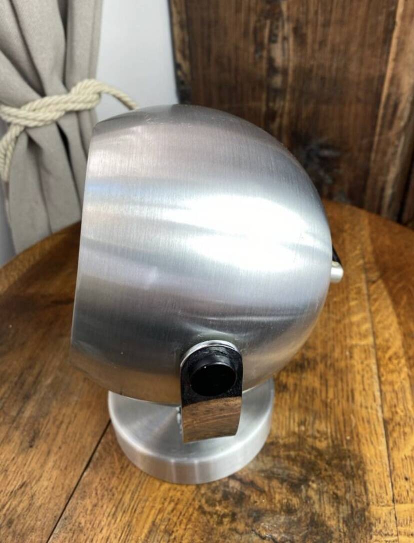 Eye Ball brushed aluminium Space Age lamp or wall light