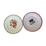 2 flat plates in pell mixes Digoin Sarreguemines and Badonviller 2107118