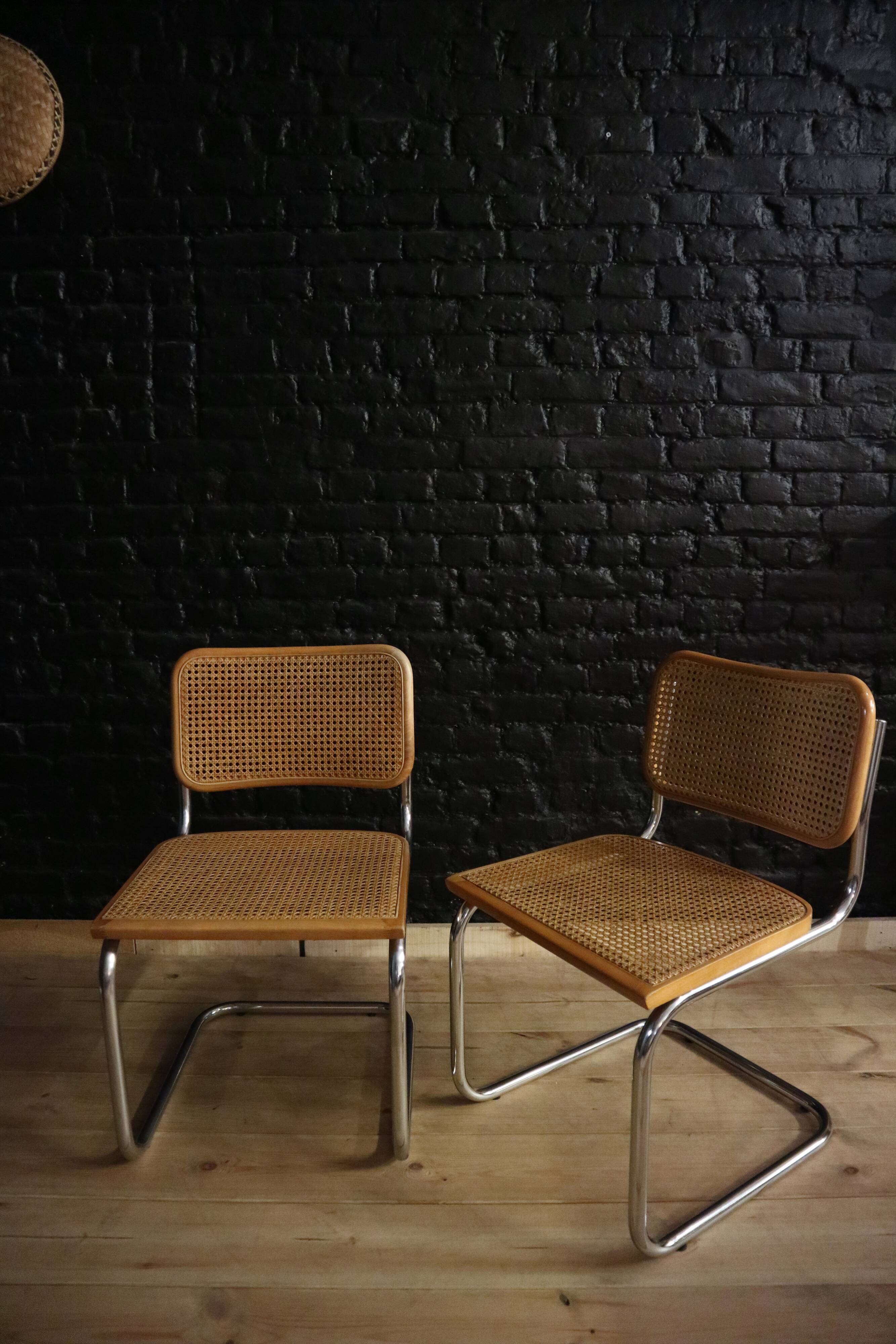 Lot of 2 chairs B32  by Marcel Breuer