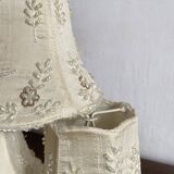 Clip-on lampshades in fabric and beads