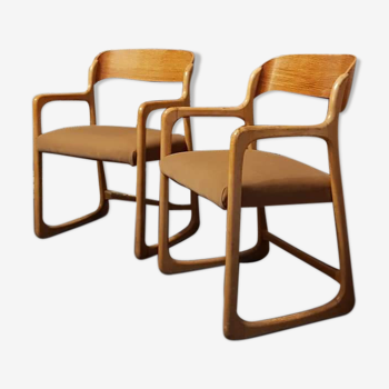 Two Baumann sled chairs 70s