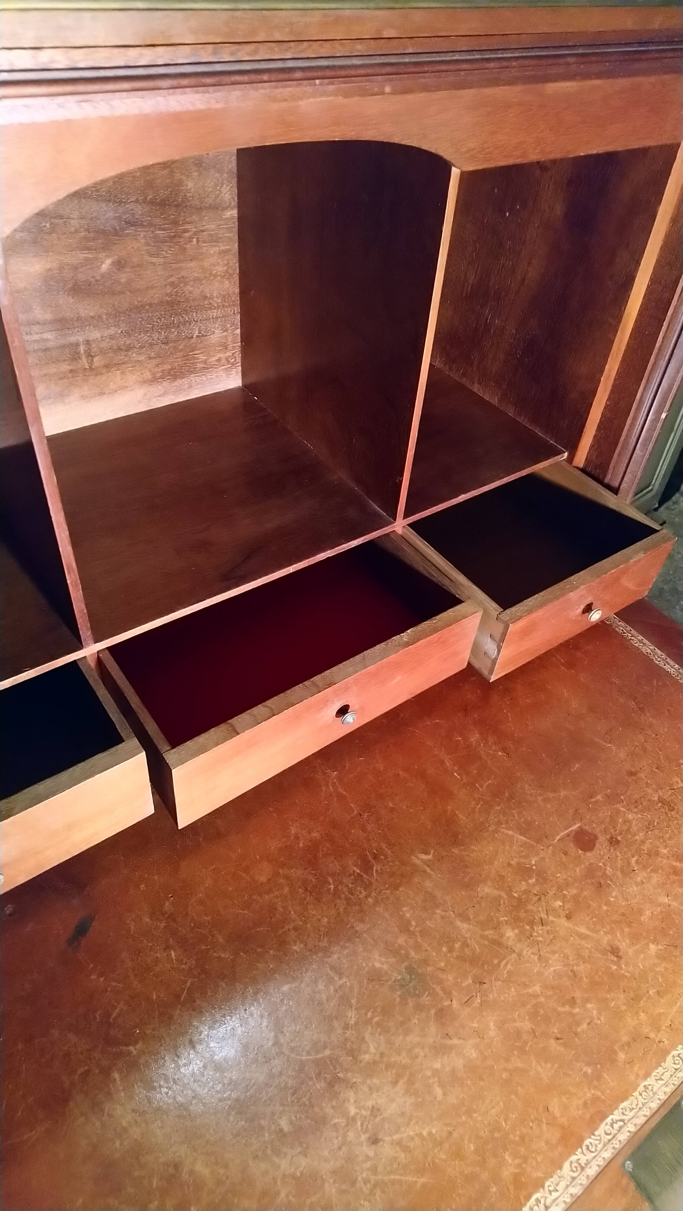 English-style solid wood secretary.