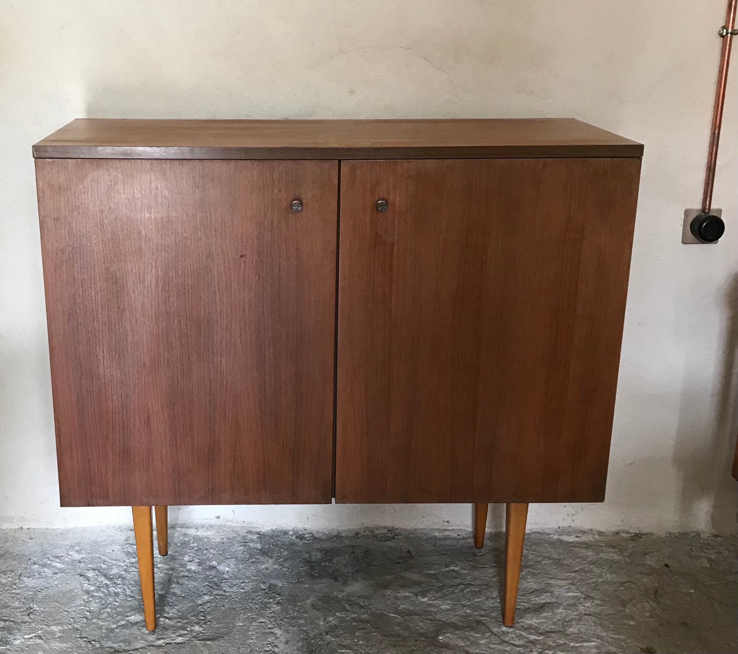 Two-door vintage free-standing buffet