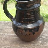 Pichet terre cuite vernissée France années 80
