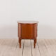 Mid Century free standing bullet shape executive teak desk by H.P. Hansen, Denmark, 1960s